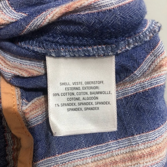 Anthropologie Elevenses Beach Striped Roll Up Pants XS - Picture 9 of 10